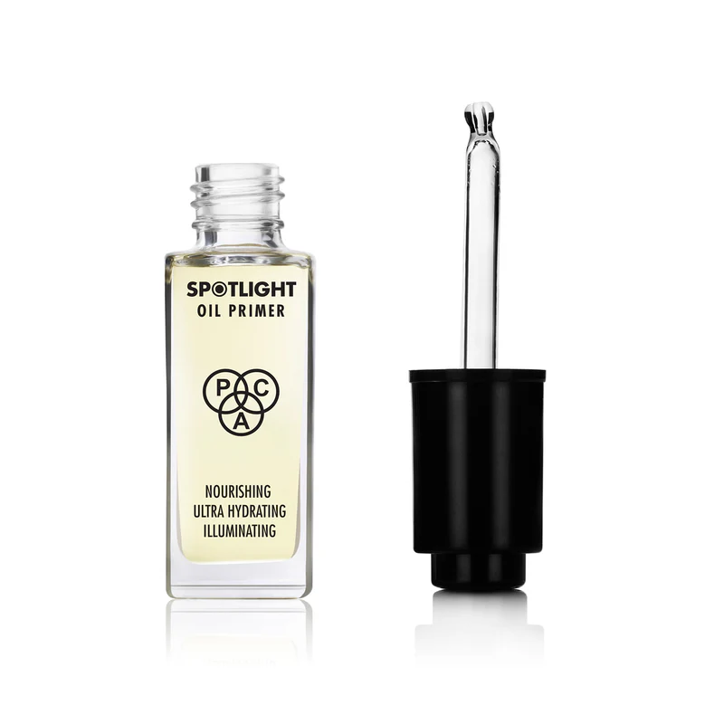 PAC Spotlight Oil Primer (9 ml)  An oil primer to achieve a dewy finish  Net Weight : 9 ml / 0.30 fl oz